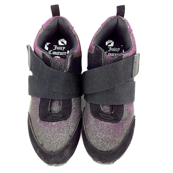 Juicy Couture Women's 6.5 Metalic Irridescent Hook and Loop Fashion Sneakers - Picture 4 of 12